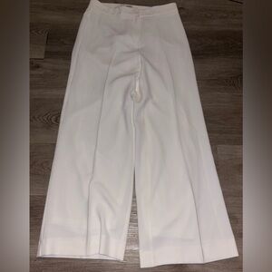 Nanette Lepore Cream Textured Wide-Leg Pants